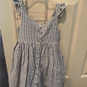 Cynthia Rowley Blue and White Striped Kids Romper